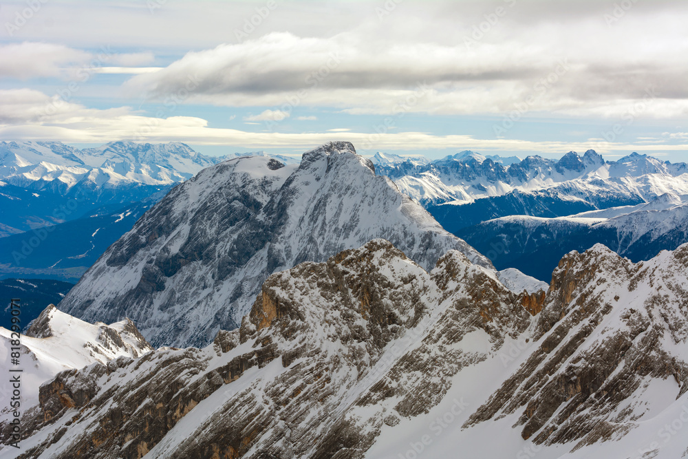 Obraz premium Snowy peak in the bavarian Alps