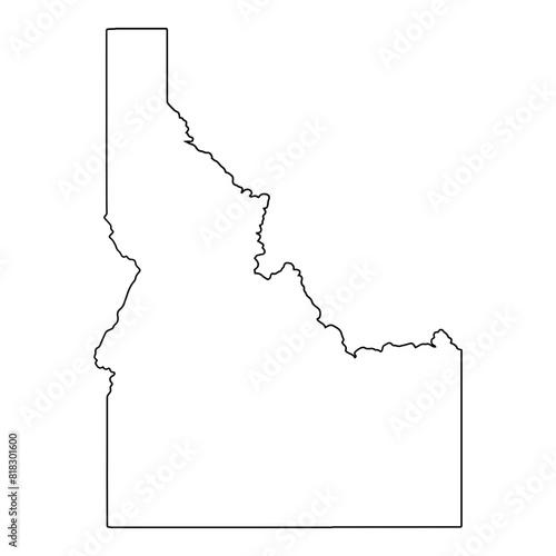 White outline of the state of Idaho