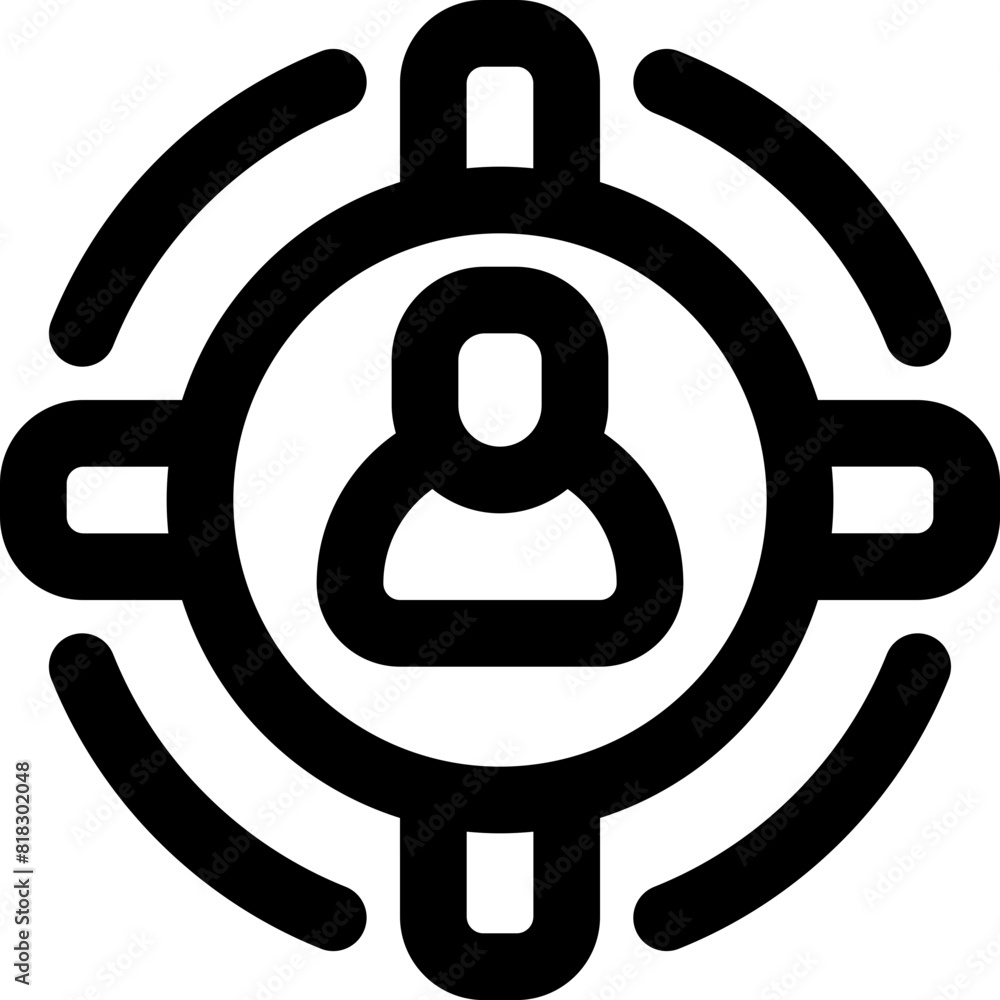 target employee icon. vector line icon for your website, mobile, presentation, and logo design. target employee icon. vector line icon for your website, mobile, presentation, and logo design.
