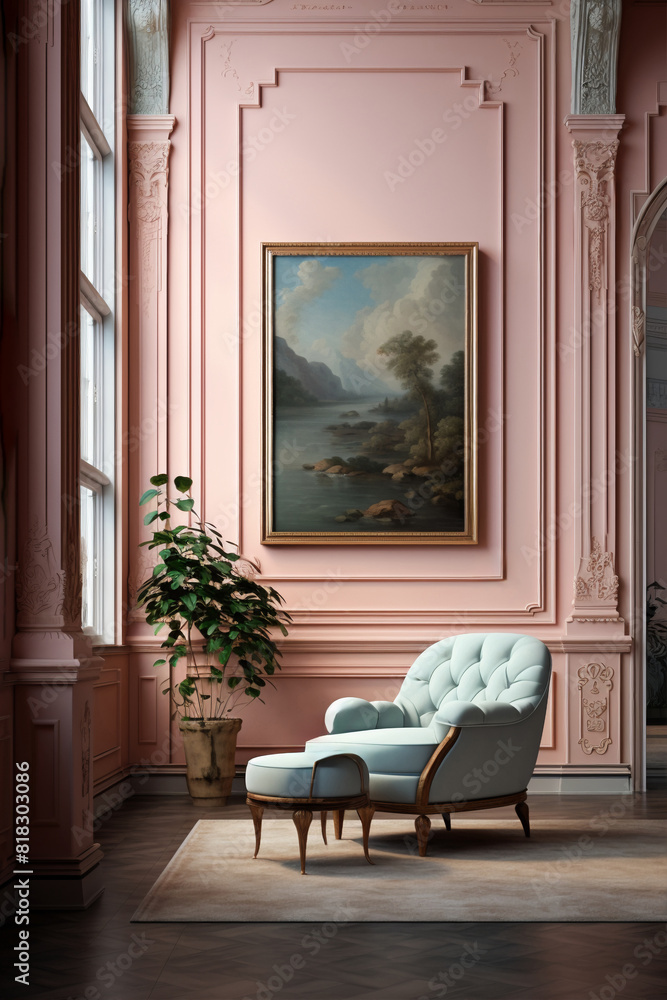 Rendering of elegant neoclassical interior Rendering of elegant neoclassical interior