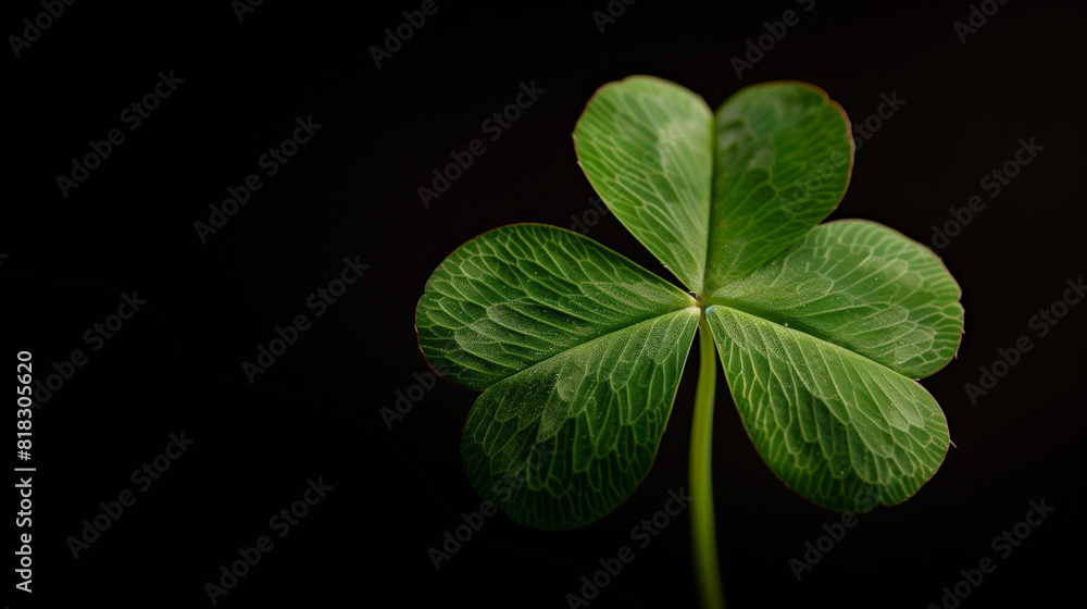 clover on black background clover on black background