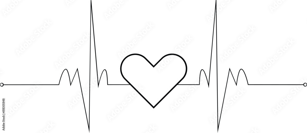 Heartbeat Line SVG Files | ECG EKG Cut Files | Healthcare Vector Files ...