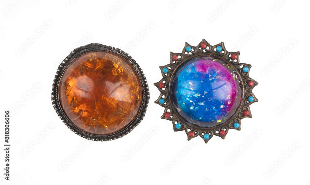 jewelry pendant with magical translucent stones isolated on white background jewelry pendant with magical translucent stones isolated on white background