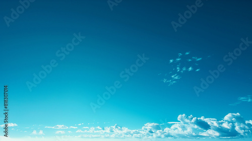 A blue sky with some clouds  blue atmosphere gradients