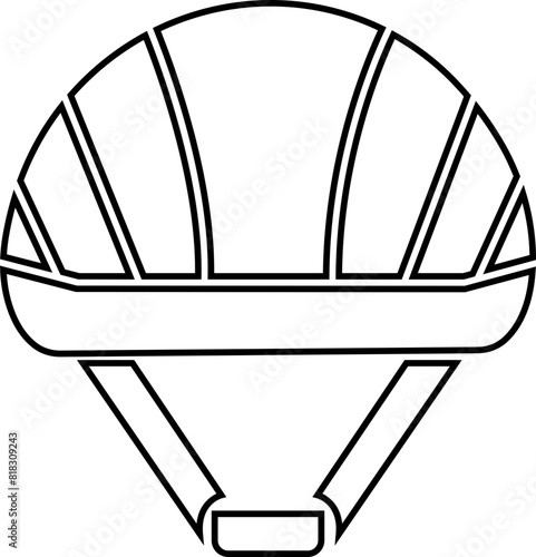 Motorcycle helmet vector icon. Racing team helmet, Construction helmet, motorcycle helmet, hard hat black line for web design isolated on transparent background.