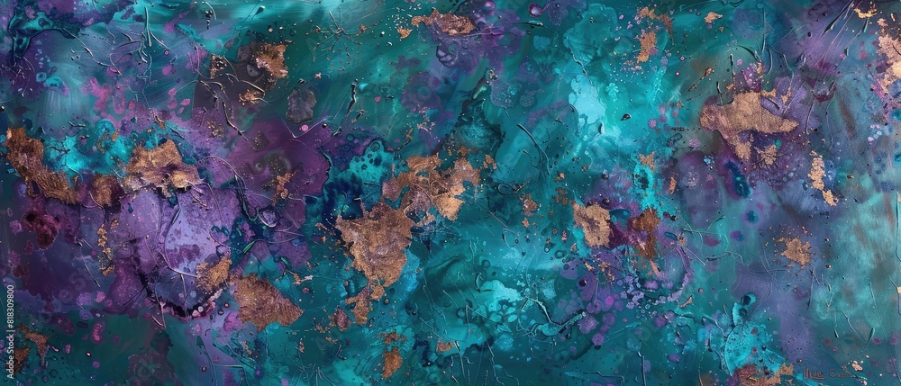 vivid abstract background featuring turquoise titanium mauve