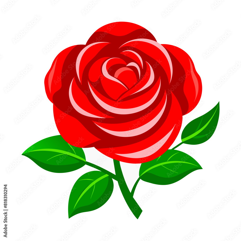 Beautiful red rose illustration Beautiful red rose illustration