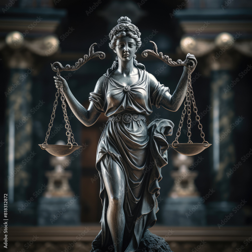 generated Illustration of powerful libra lady. Justice god. Symbol of rights generated Illustration of powerful libra lady. Justice god. Symbol of rights
