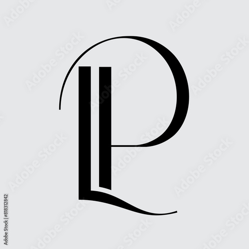 Initial letter of lp Logo Design Modern Creative Style