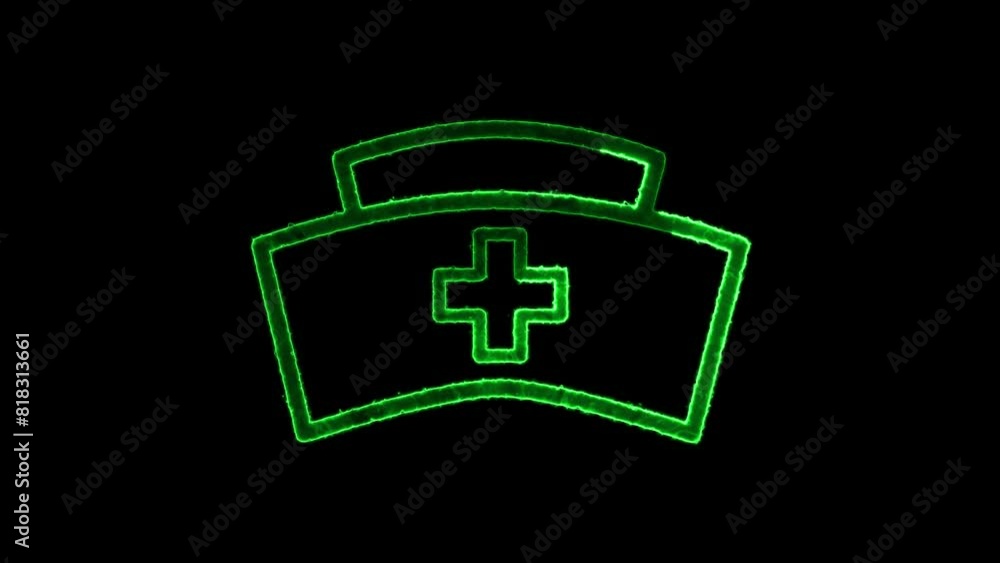green line Pope hat icon isolated on black background. Christian hat sign. green line Pope hat icon isolated on black background. Christian hat sign.