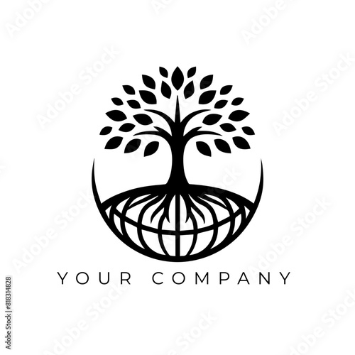 A yoga tree logo
