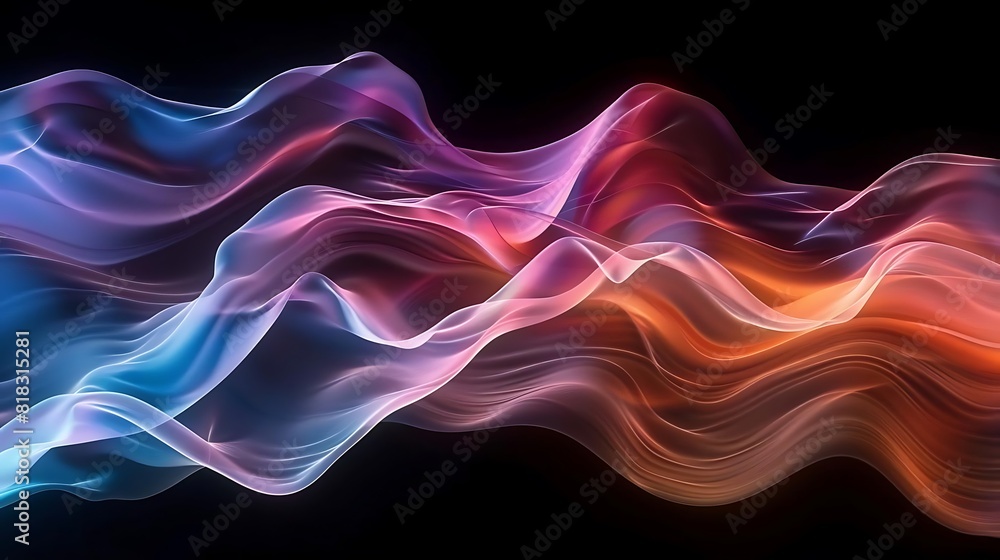 Abstract colorful smoke waves. Abstract colorful smoke waves.