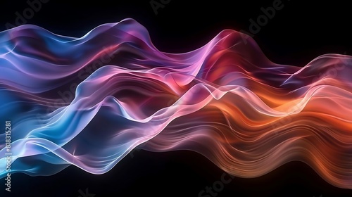 Wallpaper Mural Abstract colorful smoke waves. Torontodigital.ca