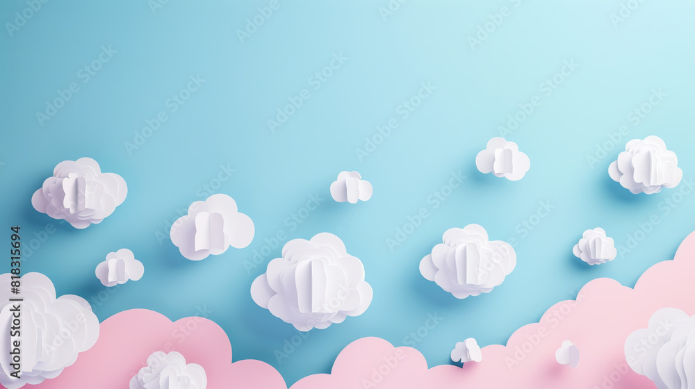 clouds made from paper cutout clouds made from paper cutout