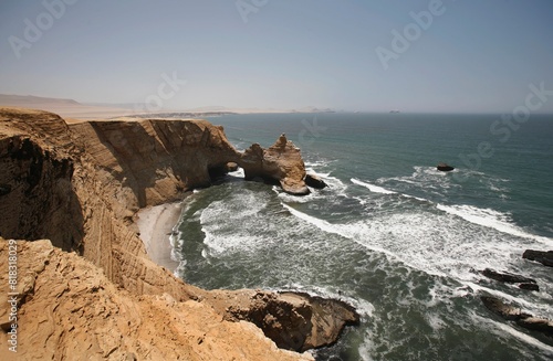 Ocean And Desert Sand Cliffs photo