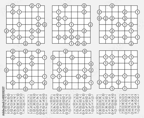 Gokigen Naname, Slant puzzle set with solutions