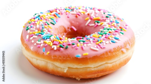 Delicious donut on a white background