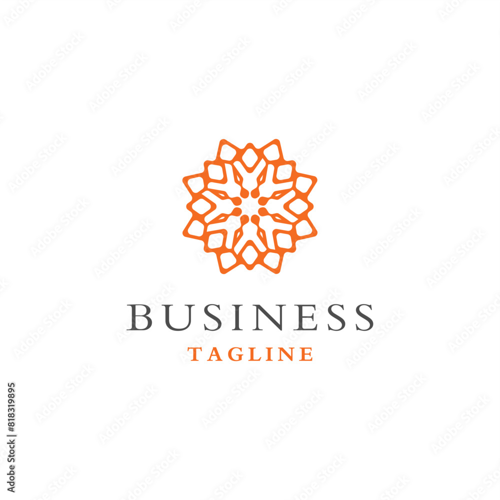 snowflake logo abstract decoration snowflake logo abstract decoration