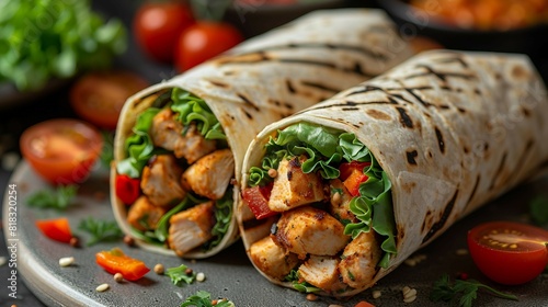 Healthy wrap food photography