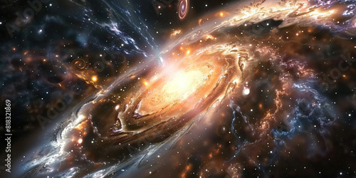 Galaxies spin and collide in a dance of cosmic beauty