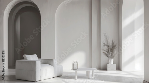 Minimal Interior Design Background Stylish Living Room