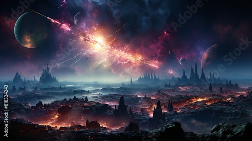 Fantasy alien planet.