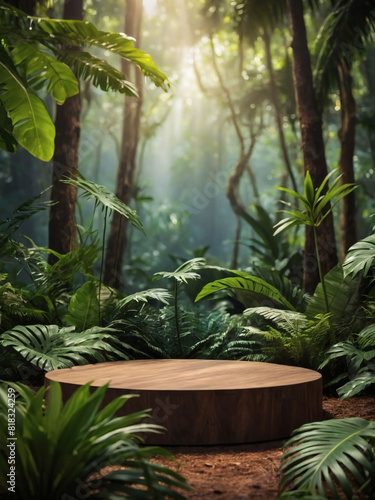 Tropical Forest Podium Scene for Product Showcase