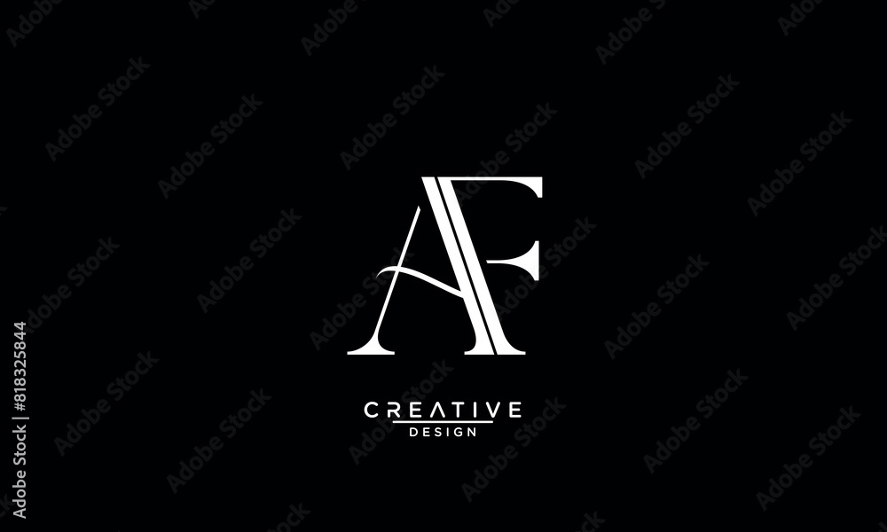 AF, FA, A, F, Abstract Letters Logo Monogram