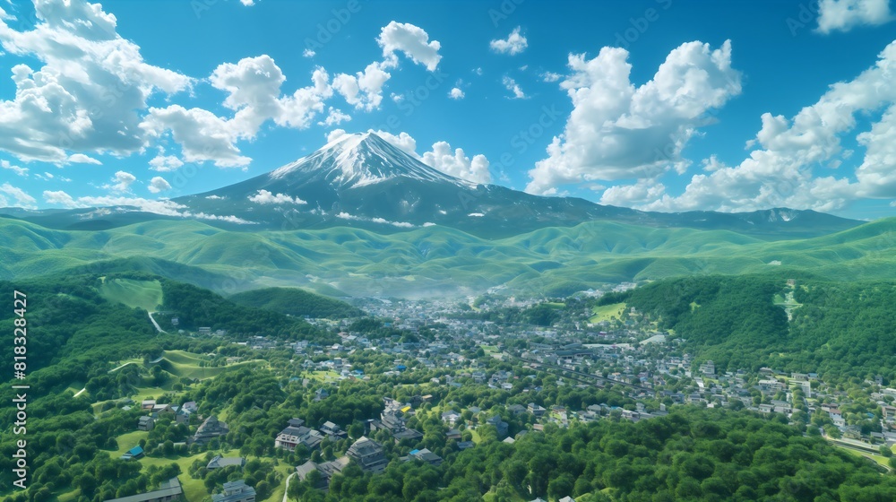 Fototapeta premium landscape with mountains and sky