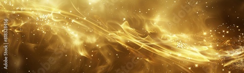 Gold background with a fire and water wave
