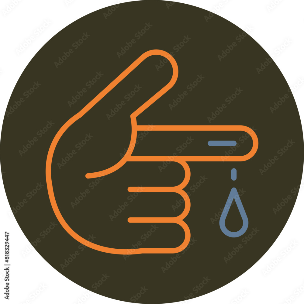 Diabetes Line Two Color Circle Icon Diabetes Line Two Color Circle Icon