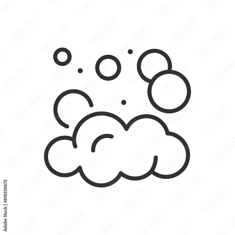 Foam, linear icon. Line with editable stroke Foam, linear icon. Line with editable stroke