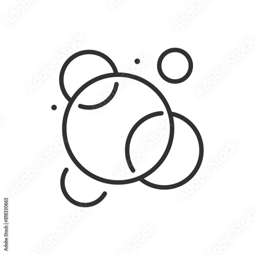 Bubbles, linear icon. Line with editable stroke