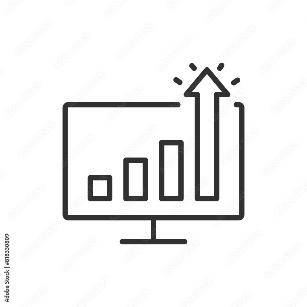 Photography Growth Breakthrough, linear icon