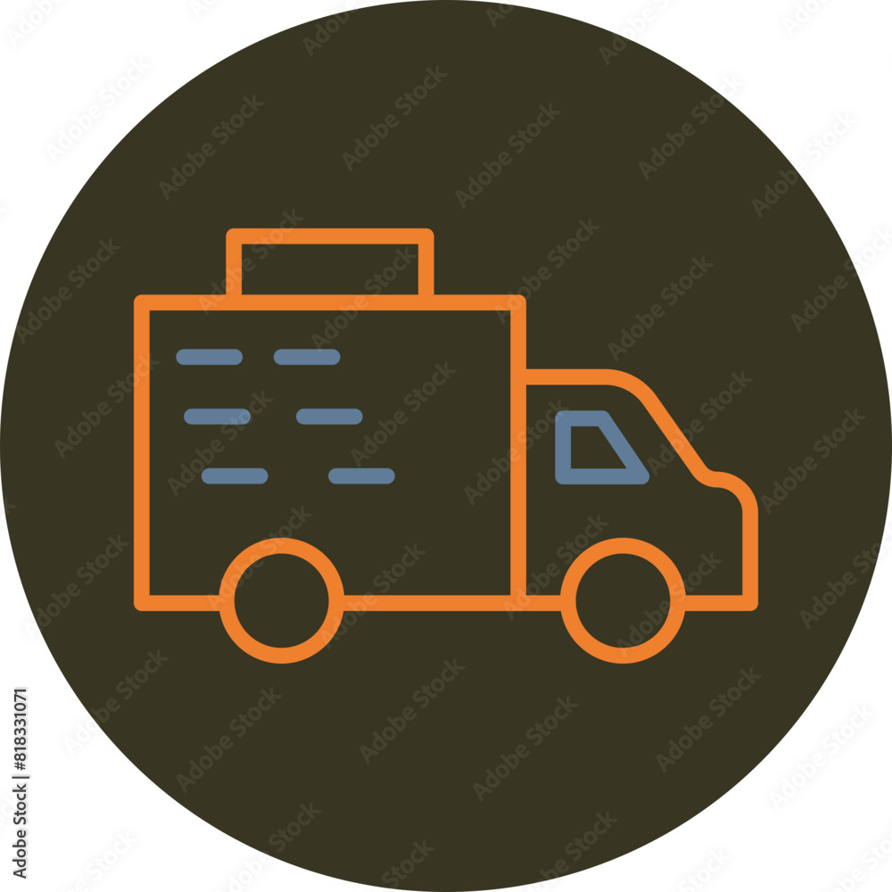 Logistics Delivery Line Two Color Circle Icon Logistics Delivery Line Two Color Circle Icon
