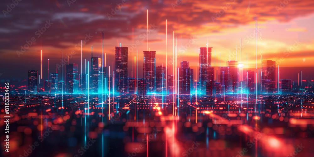 Fototapeta premium City Lights in Motion