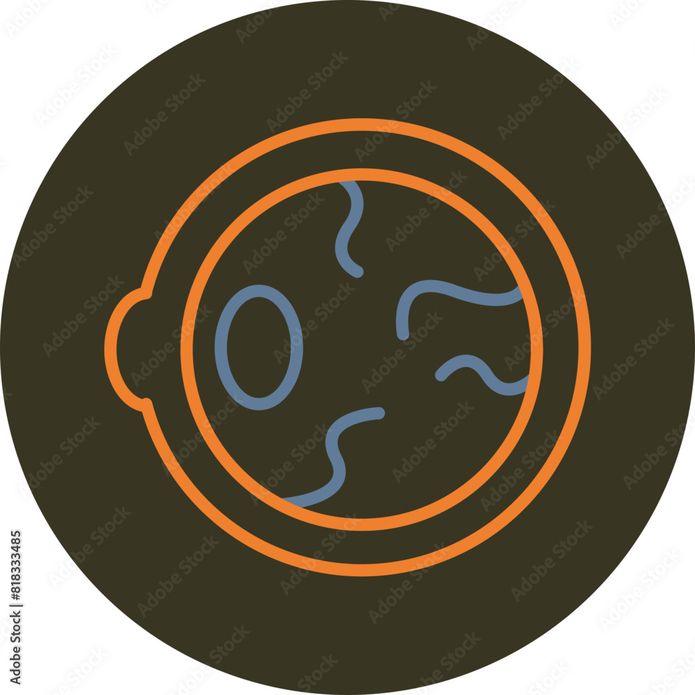 Obraz premium Eyeball Line Two Color Circle Icon