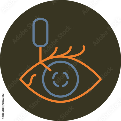 Cataract Line Two Color Circle Icon