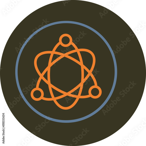 Science Fiction Line Two Color Circle Icon