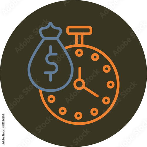 Payment Time Line Two Color Circle Icon