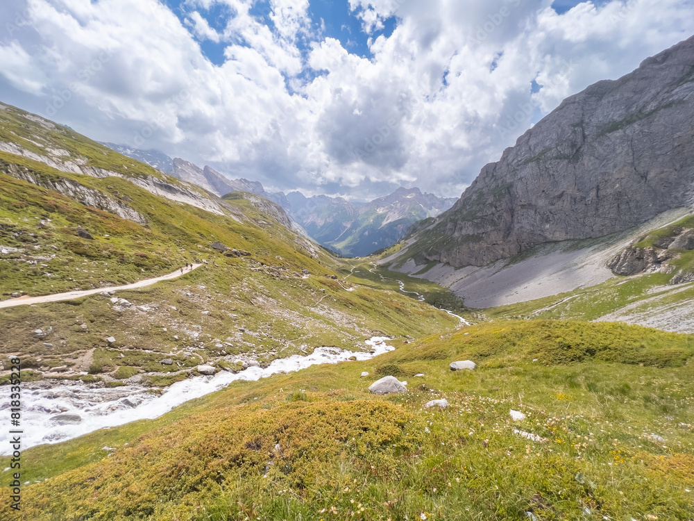 Hiking to Refuge du Col de la Vanoise in National Park of Vanoise Hiking to Refuge du Col de la Vanoise in National Park of Vanoise
