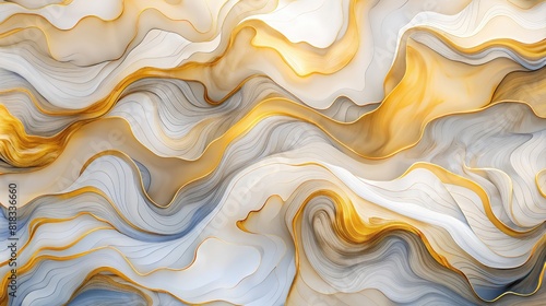 Golden luxurious background with golden texture, white, blue sandstone texture. The background is made of an abstract marble slab. Artistic and graphic background