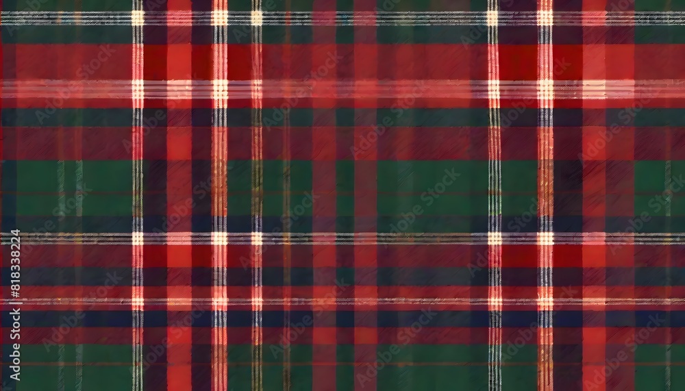 Classic tartan pattern in a vibrant multicolored scheme, with the intricate weave and texture details, Generative AI. Classic tartan pattern in a vibrant multicolored scheme, with the intricate weave and texture details, Generative AI.