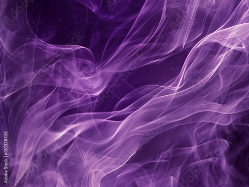 Beautiful abstract smoke background on purple background.Generative AI.