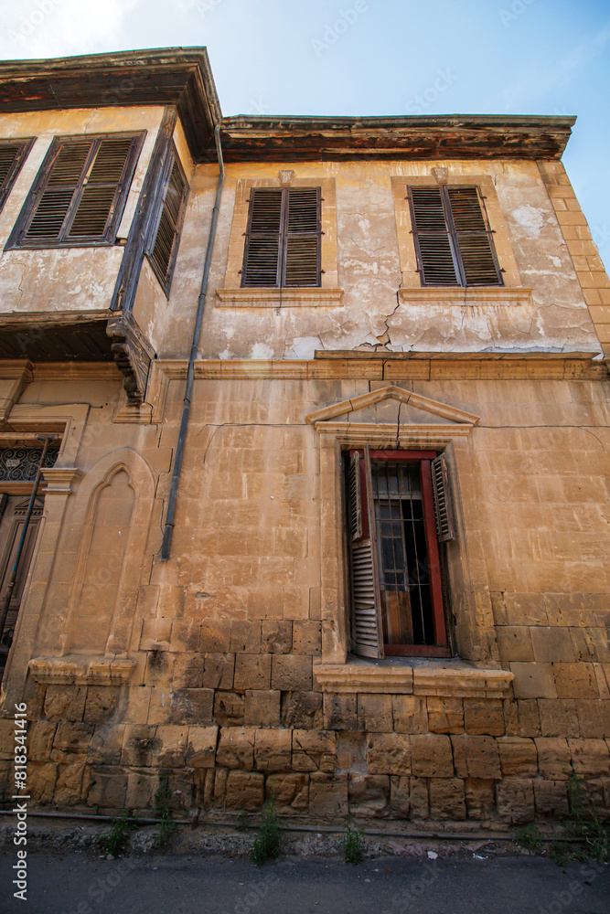 Facade of an historical house in the Lefkosa Cyprus Facade of an historical house in the Lefkosa Cyprus