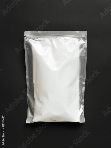 A white bag with a zipper on it photo