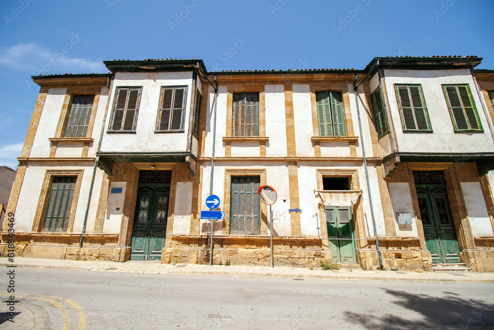 Facade of an historical house in the Lefkosa Cyprus Facade of an historical house in the Lefkosa Cyprus