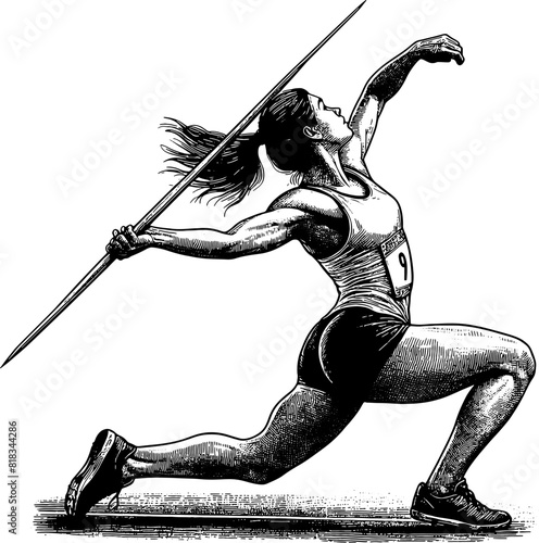 Javelin Throwing Woman