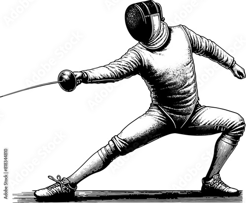 Fencing Man Or Swordsman 