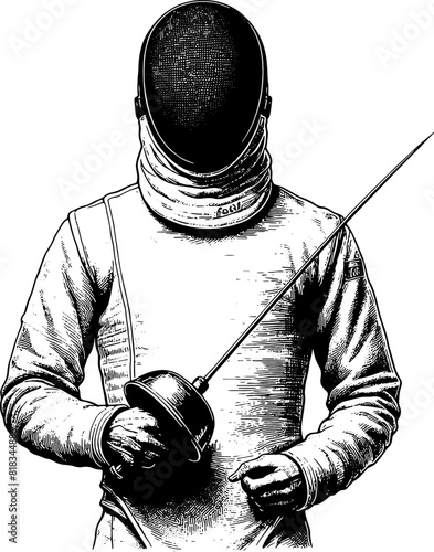 Fencing Man Or Swordsman 